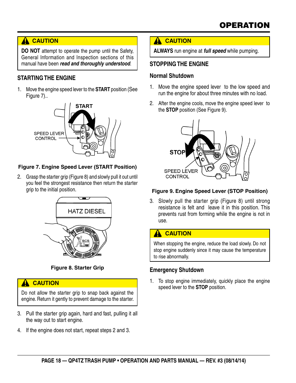 Operation | Multiquip QP4TZ User Manual | Page 18 / 36