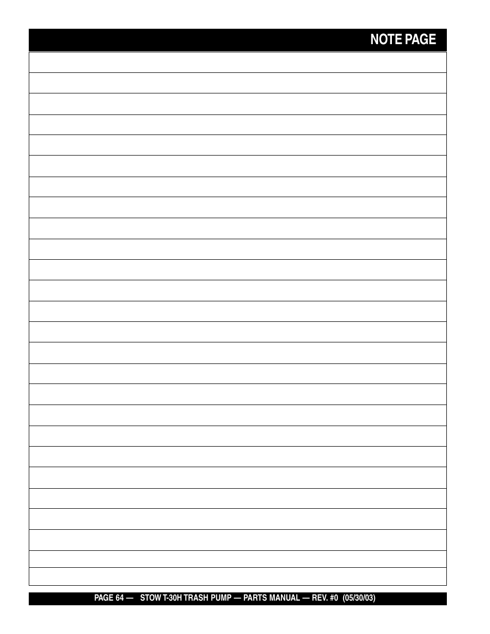 Multiquip T30H User Manual | Page 64 / 70
