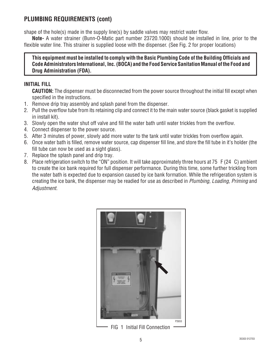 Plumbing requirements (cont) | Bunn JDF-2 User Manual | Page 5 / 21