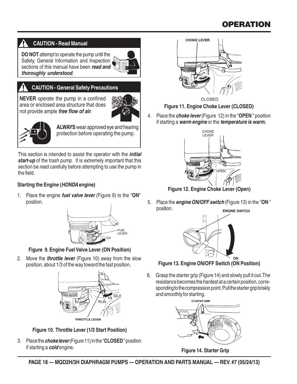 Mq-d2h/d3h — operation, Operation | Multiquip MQD3H User Manual | Page 18 / 48
