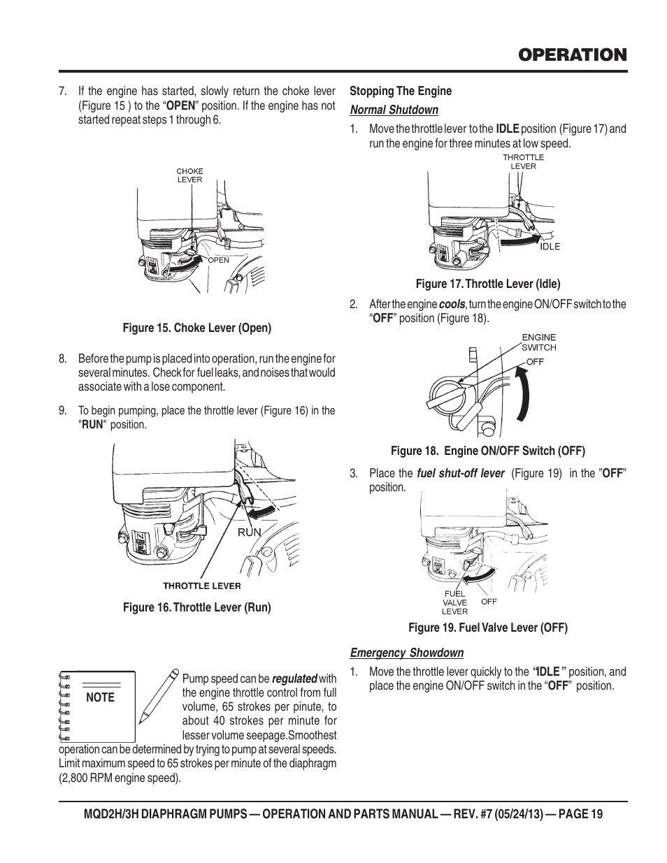 Mq-d2h/d3h —operation, Operation | Multiquip MQD3H User Manual | Page 19 / 48