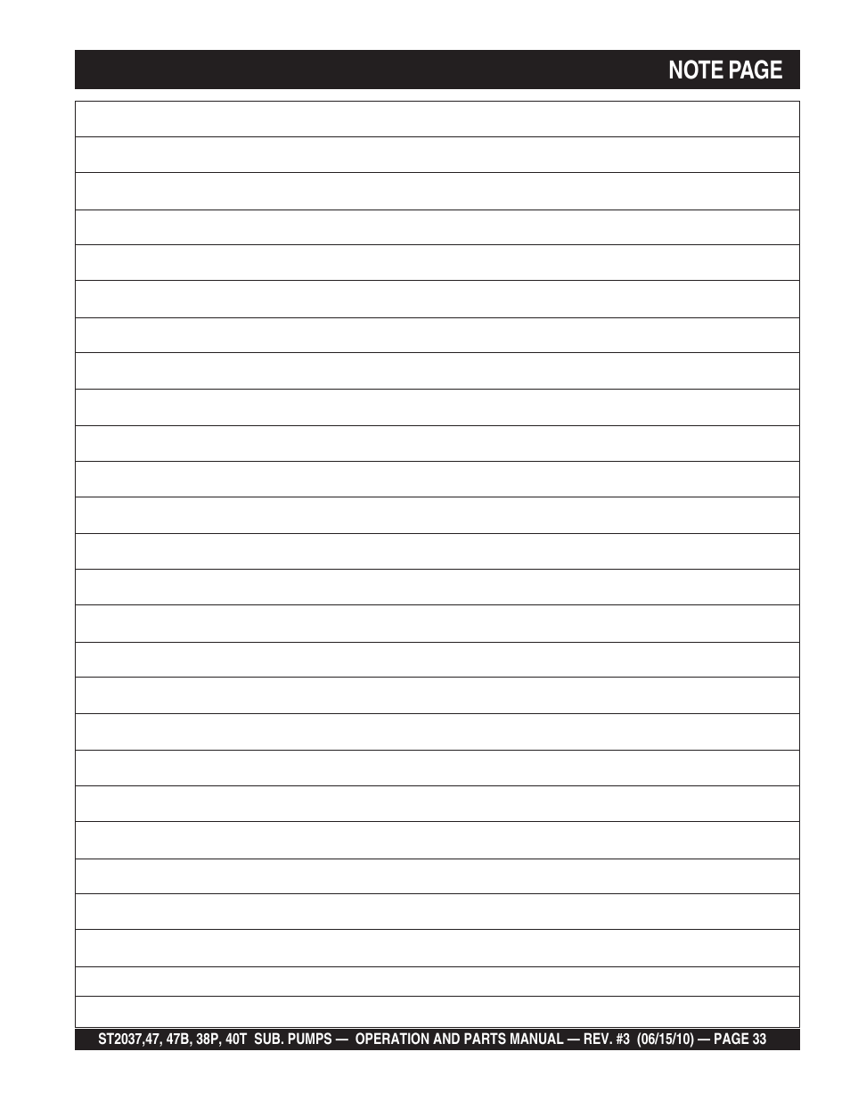Multiquip ST2040T User Manual | Page 33 / 34