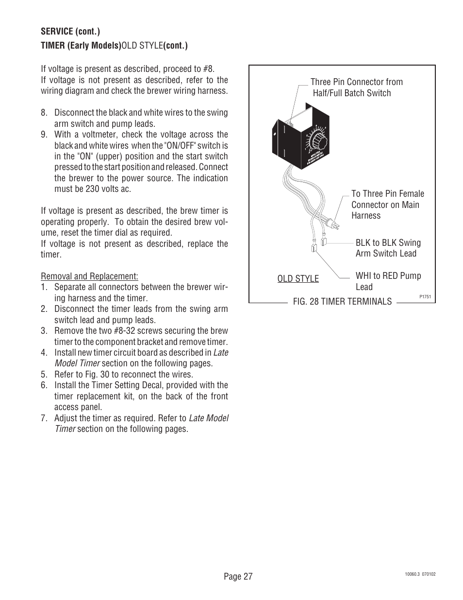 Bunn U3A User Manual | Page 27 / 30
