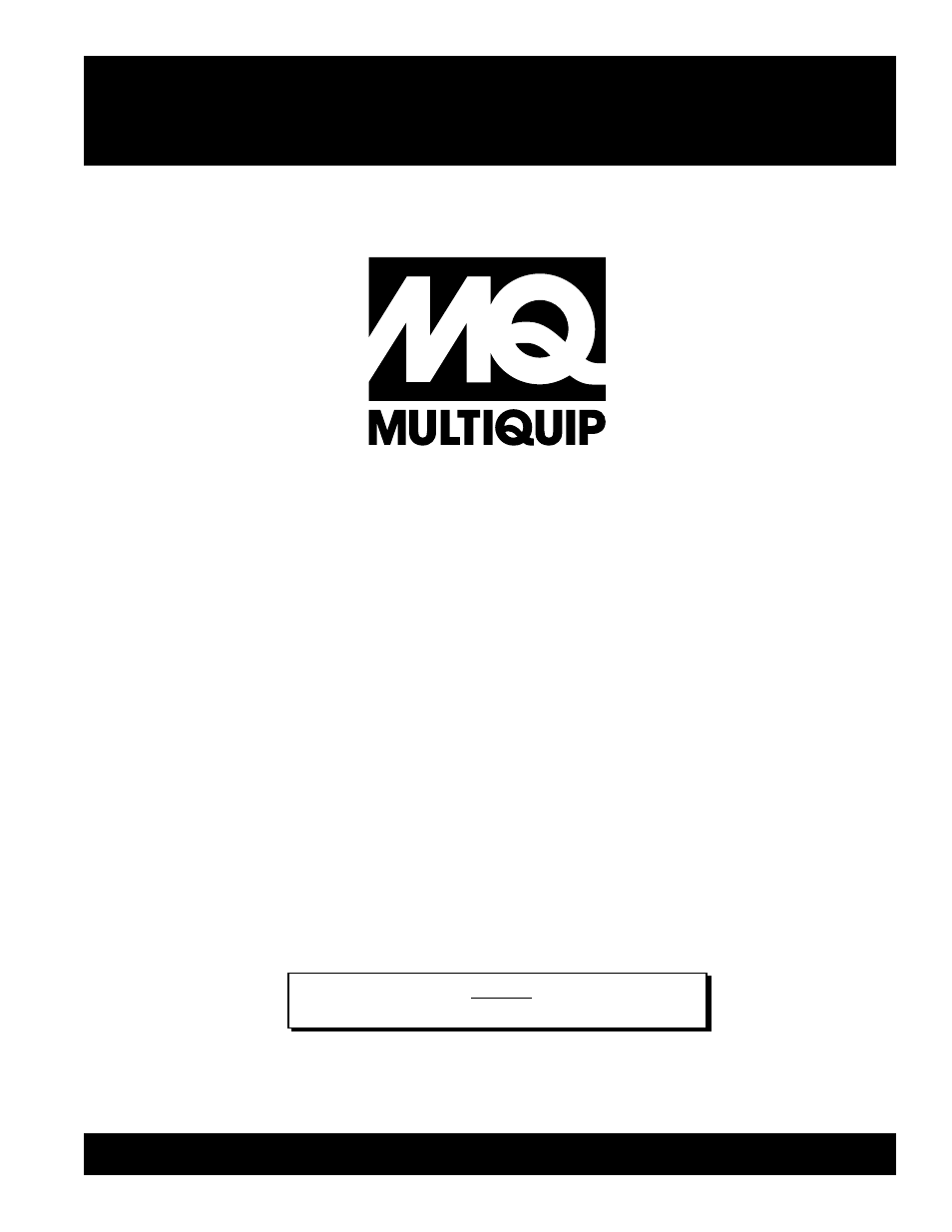 Multiquip ST1500 User Manual | 38 pages