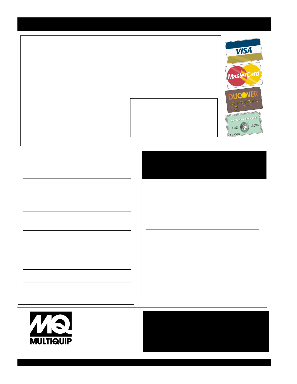 Direct toll-free access to our parts department, Here’s how to get help, Extra discounts | Multiquip ST1500 User Manual | Page 4 / 38