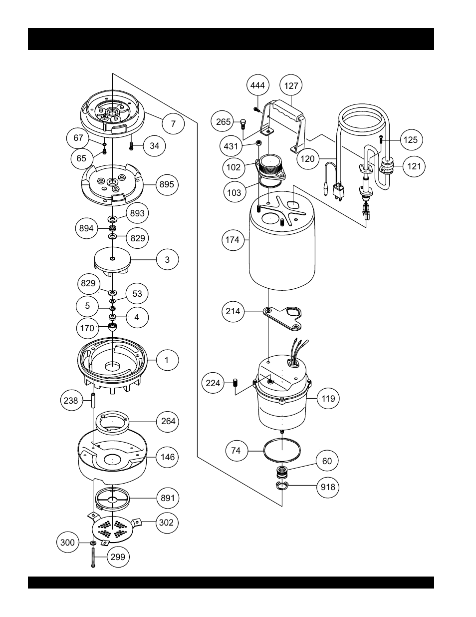 S-500p/ul/ce — electric submersible pump assy | Multiquip S500 User Manual | Page 28 / 36