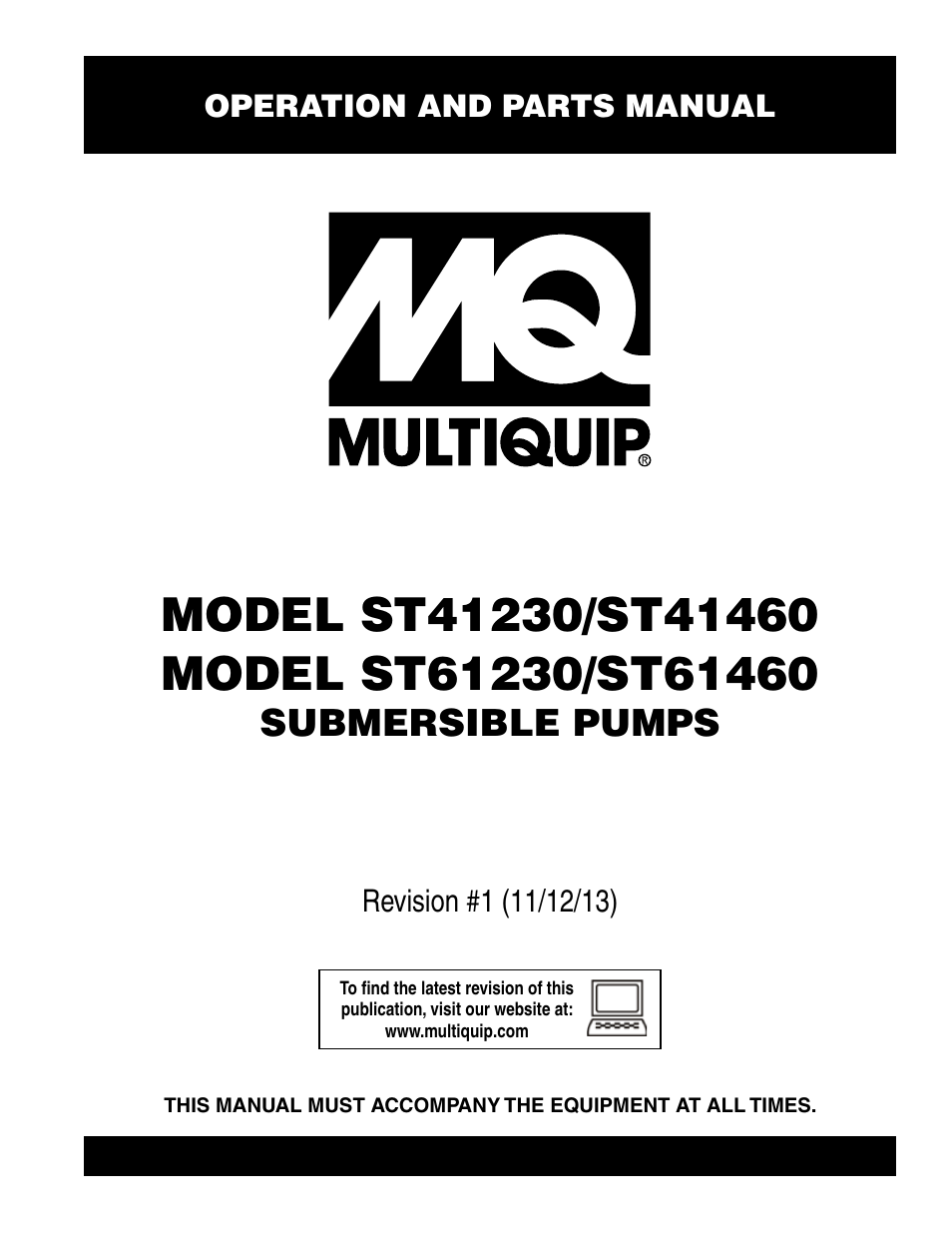 Multiquip ST41460 User Manual | 40 pages