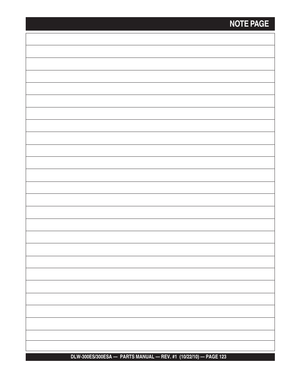 Multiquip DLW300ES_ESA User Manual | Page 123 / 124