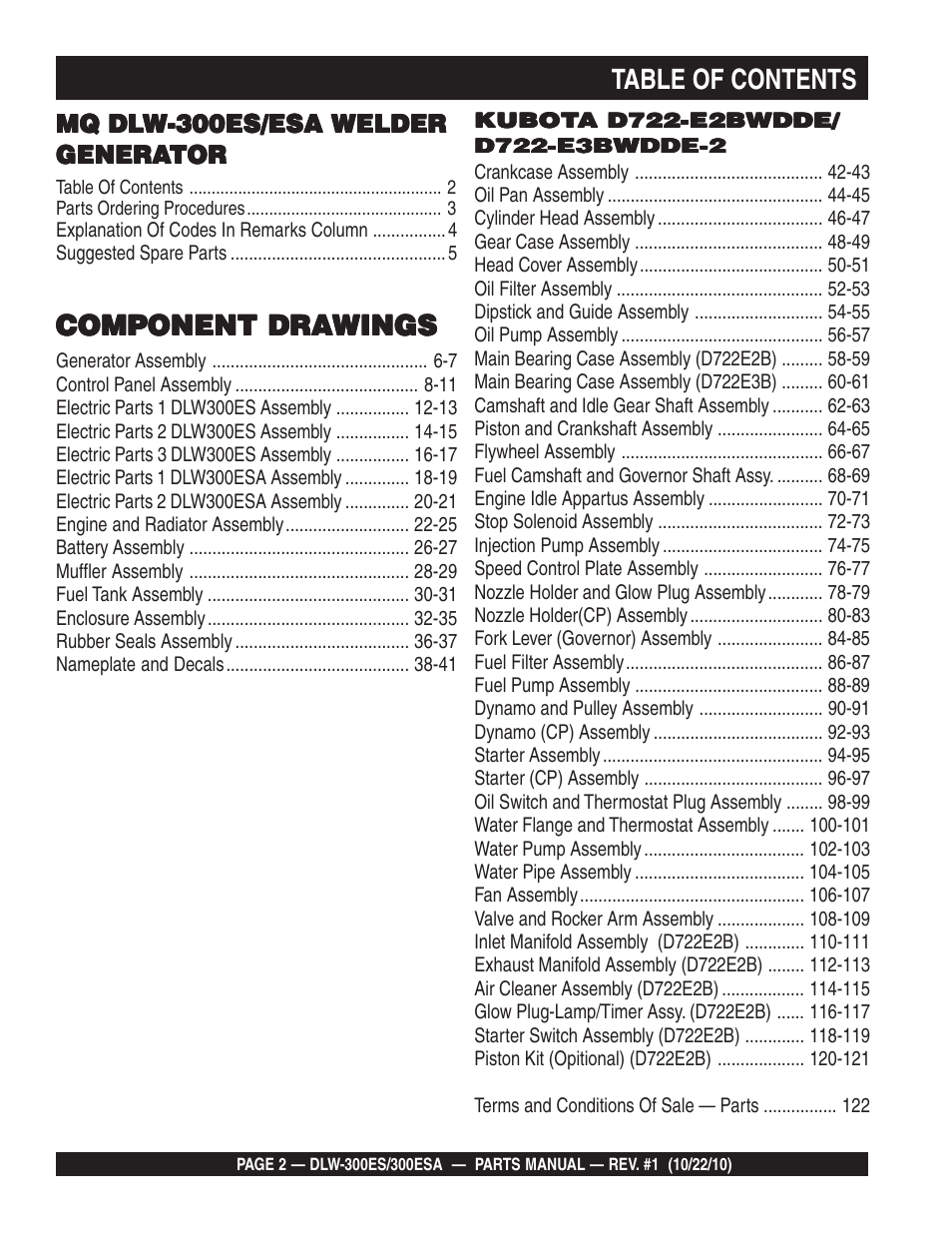 Multiquip DLW300ES_ESA User Manual | Page 2 / 124