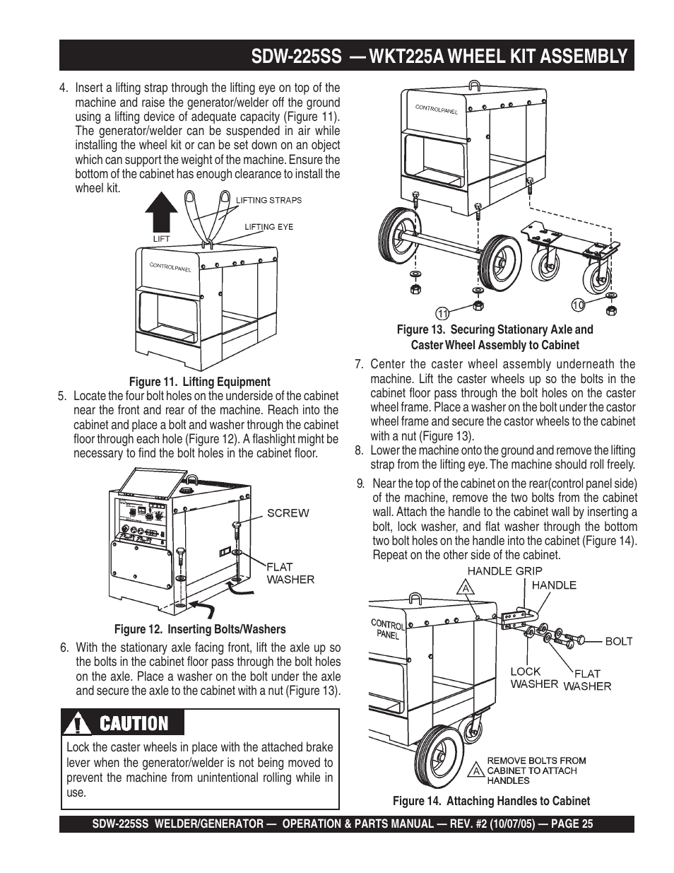 Cauti, Cauti caution | Multiquip SDW225SS User Manual | Page 25 / 146