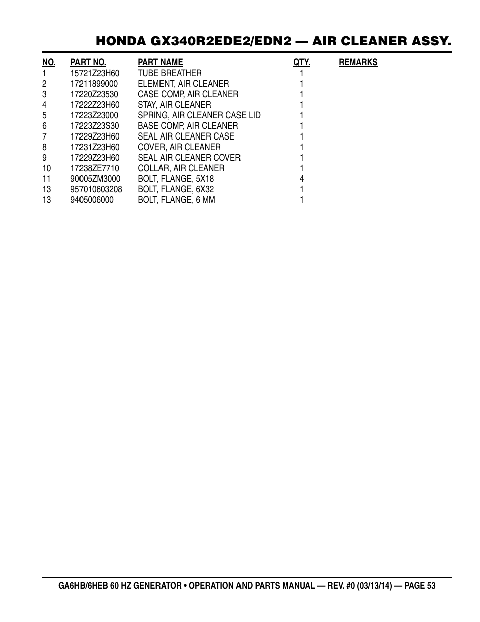 Multiquip GA-6HEB User Manual | Page 53 / 86
