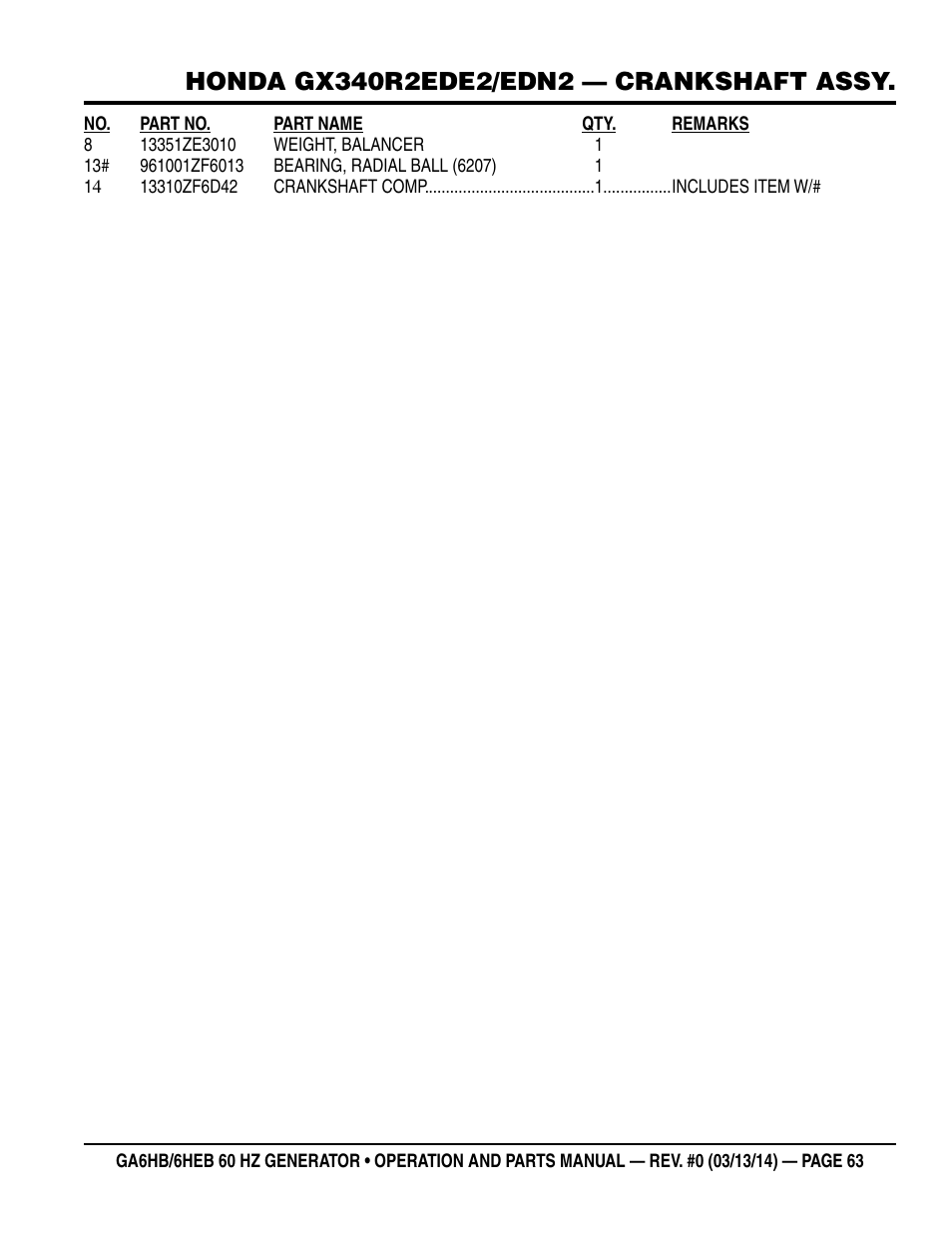 Multiquip GA-6HEB User Manual | Page 63 / 86