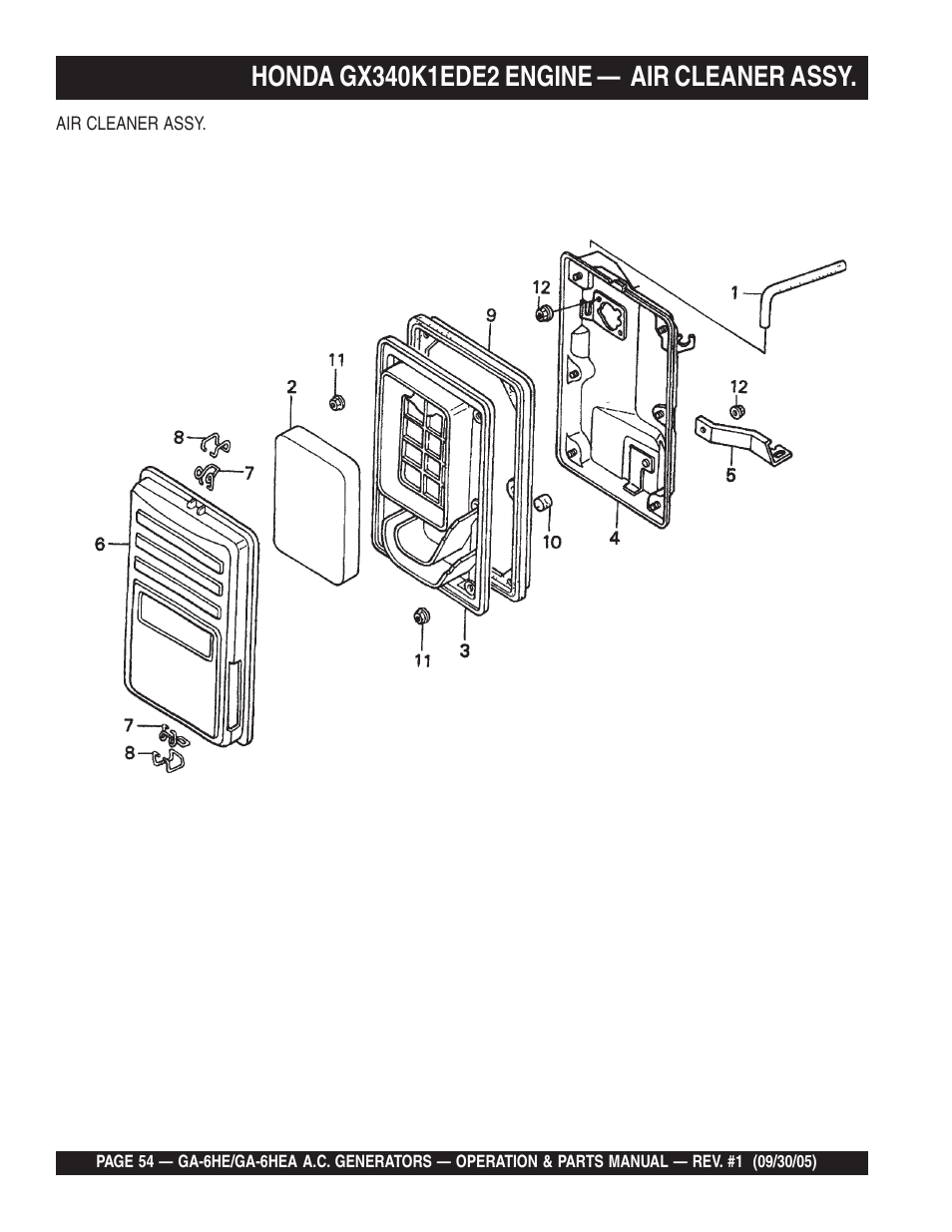 Multiquip GA-6HEA User Manual | Page 54 / 86