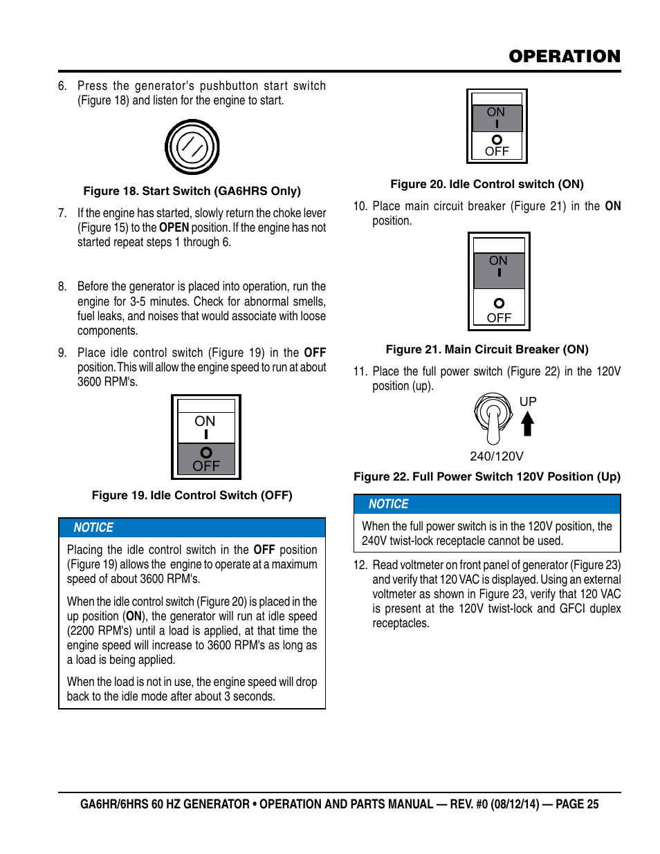 Operation | Multiquip GA-6HRS User Manual | Page 25 / 92