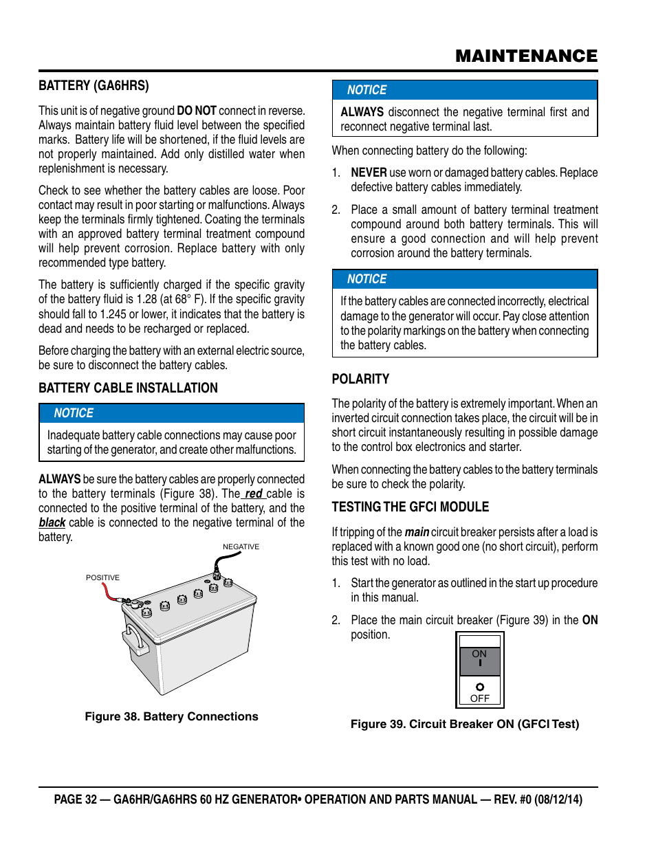 Maintenance | Multiquip GA-6HRS User Manual | Page 32 / 92