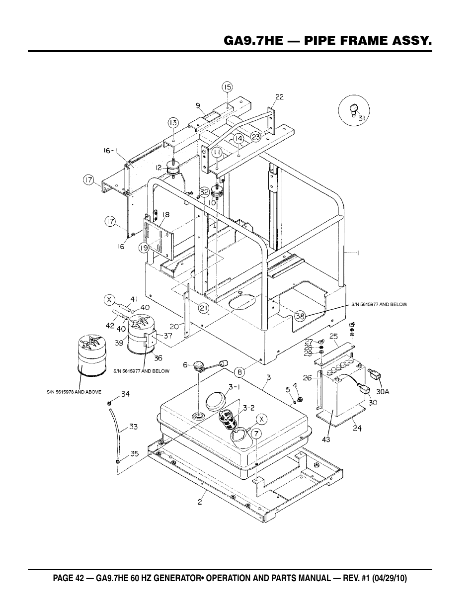 Multiquip GA-9.7HE User Manual | Page 42 / 88