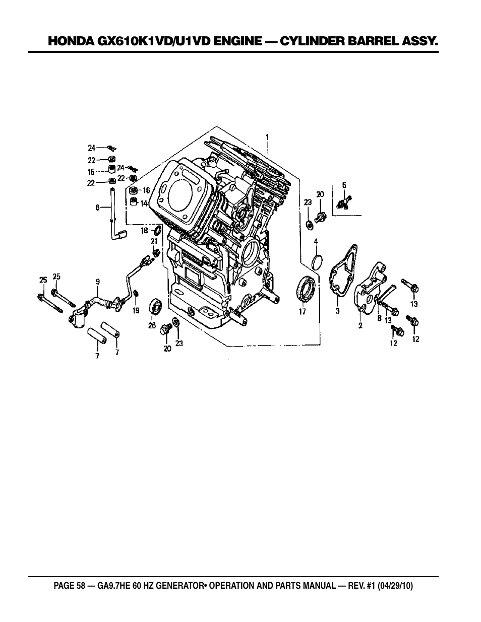 Multiquip GA-9.7HE User Manual | Page 58 / 88