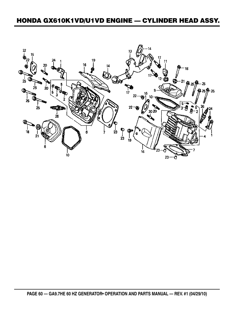 Multiquip GA-9.7HE User Manual | Page 60 / 88