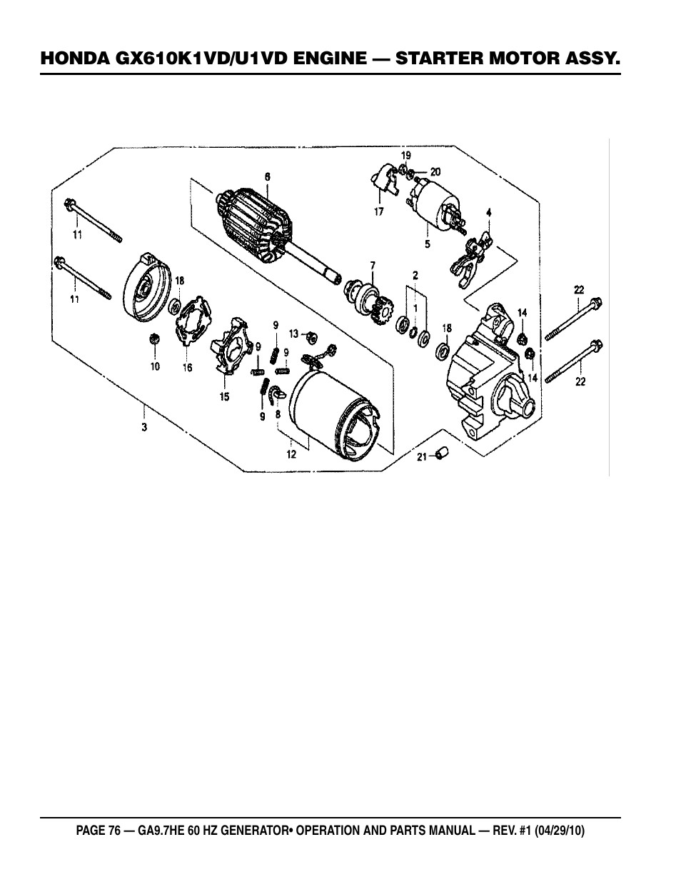 Multiquip GA-9.7HE User Manual | Page 76 / 88