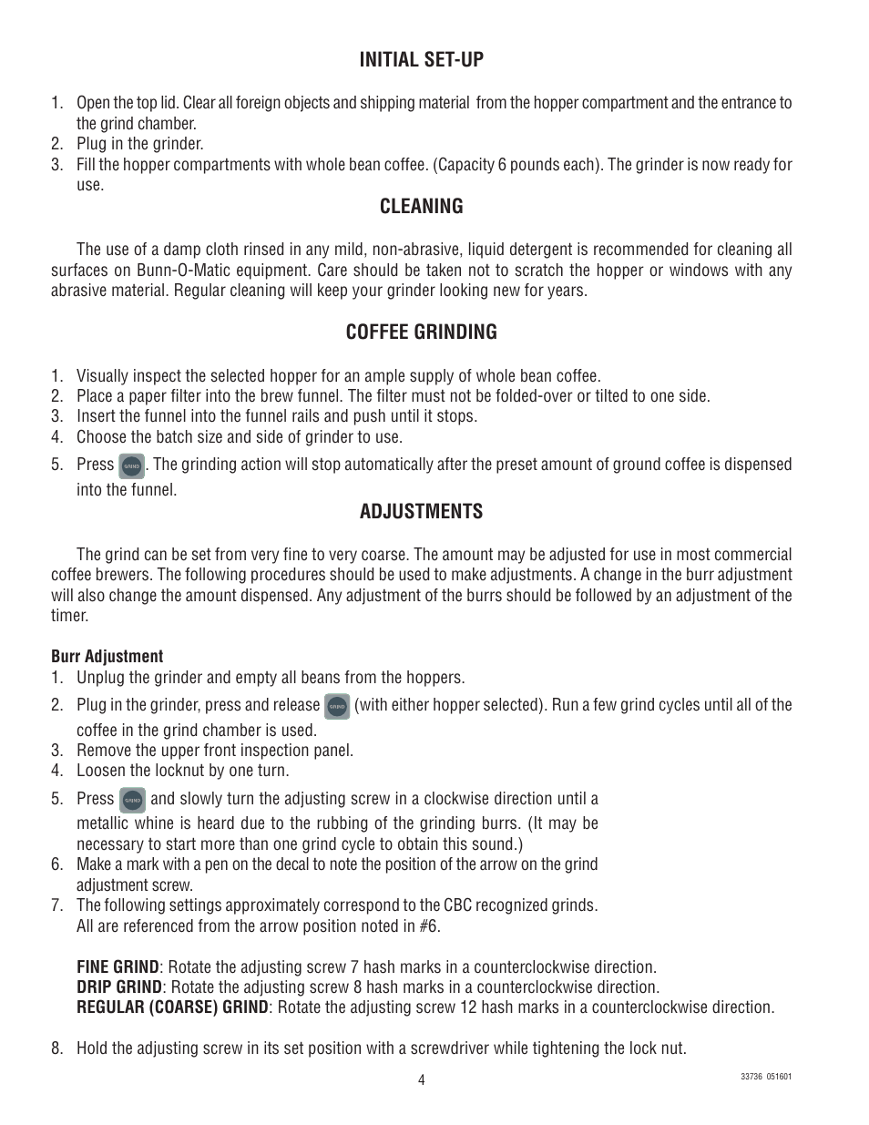 Bunn G9-2T DB User Manual | Page 4 / 7