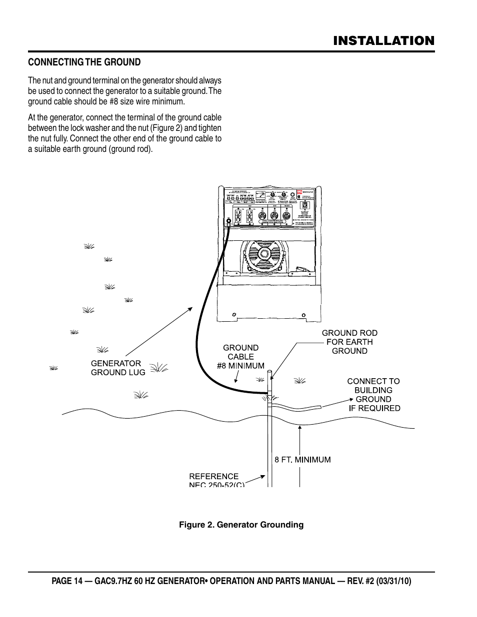 Installation | Multiquip GAC-9.7HZ User Manual | Page 14 / 88