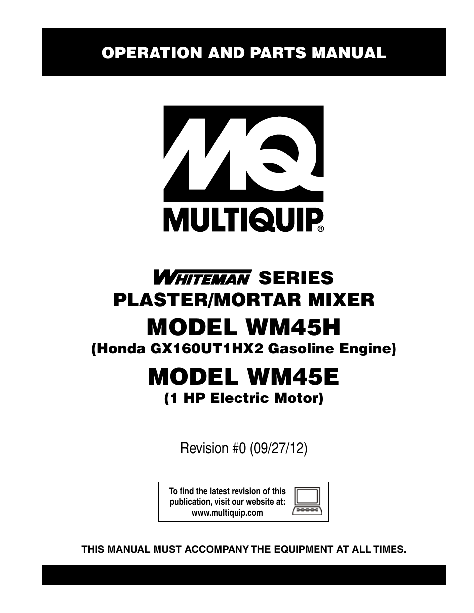 Multiquip WM45H User Manual | 46 pages