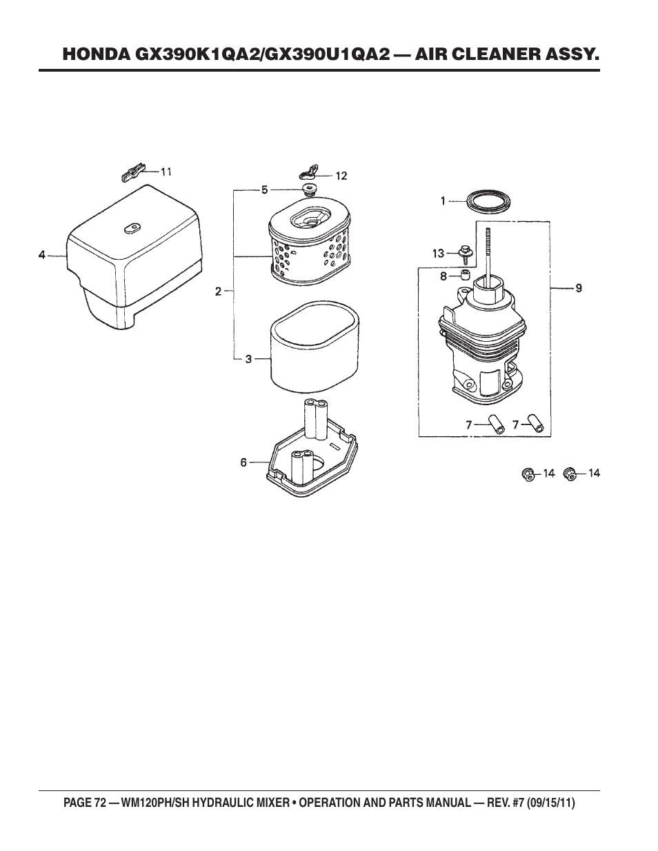 Multiquip WM120SH Series User Manual | Page 72 / 108