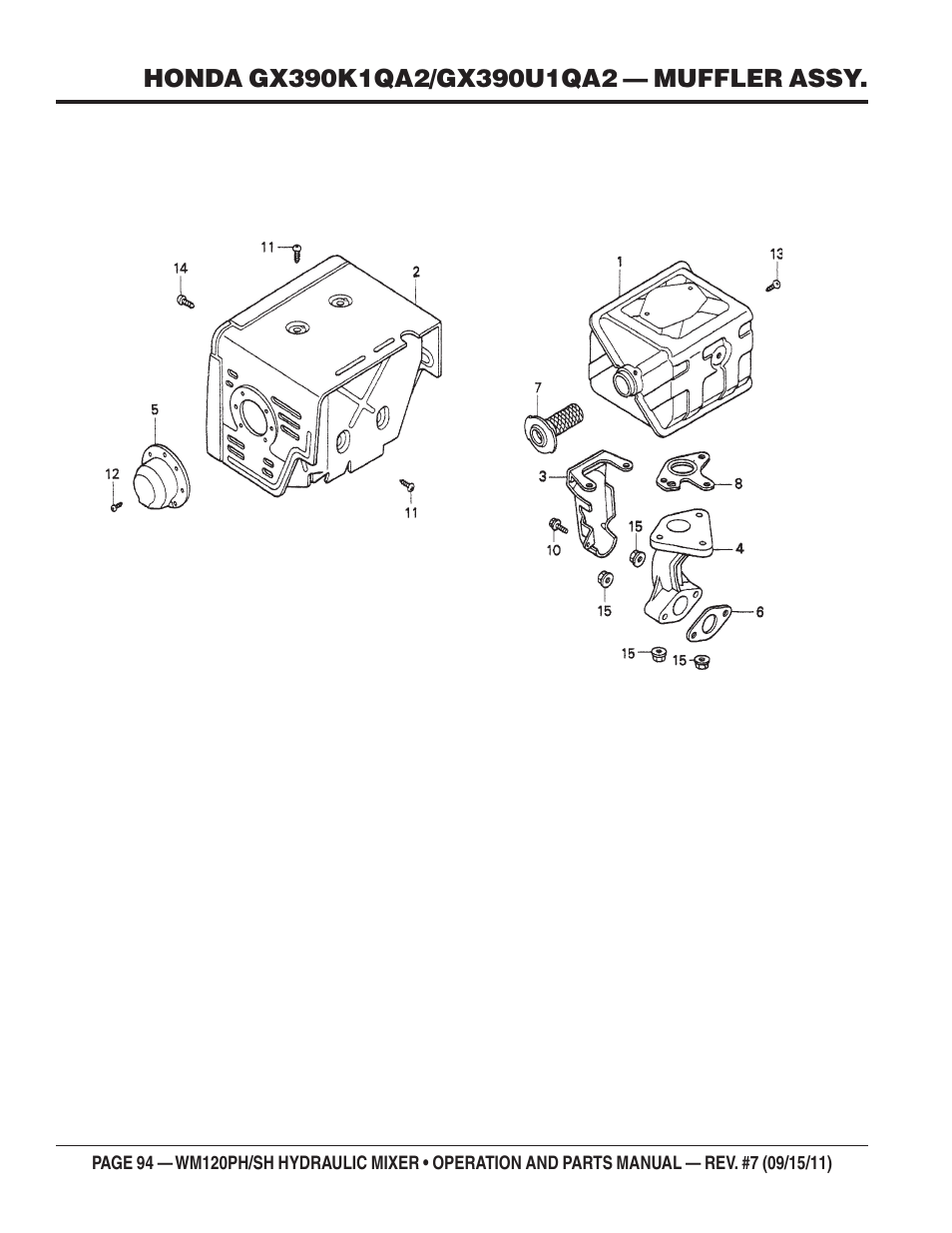 Multiquip WM120SH Series User Manual | Page 94 / 108