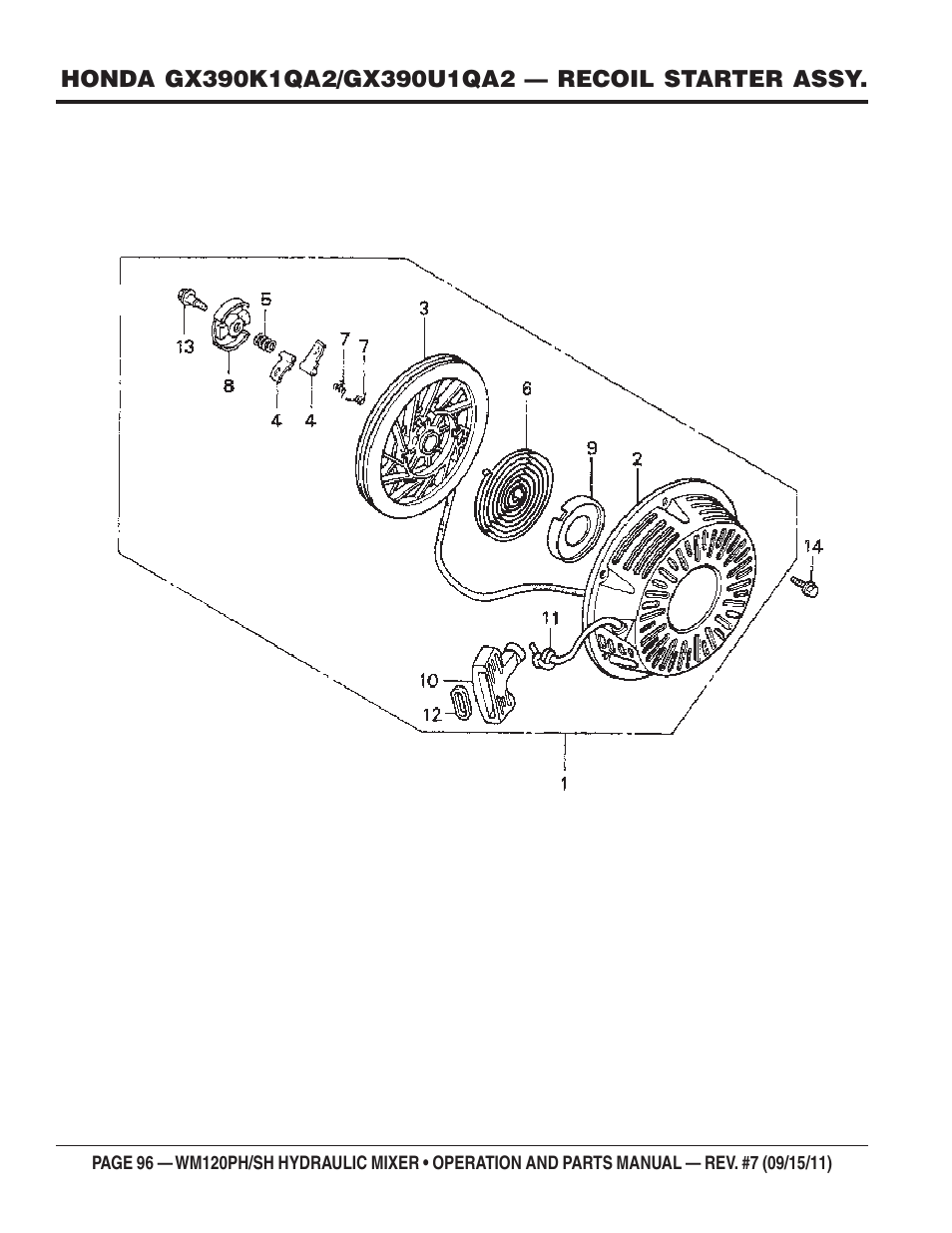 Multiquip WM120SH Series User Manual | Page 96 / 108