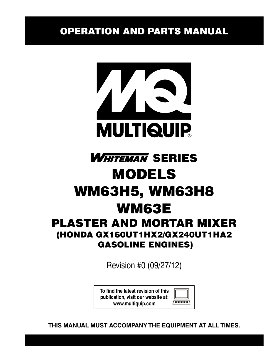 Multiquip WM63h8 User Manual | 60 pages
