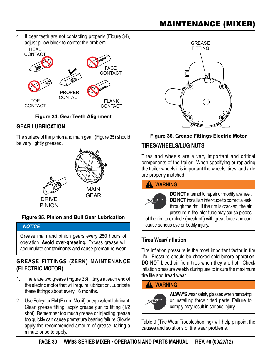 Maintenance (mixer) | Multiquip WM63h8 User Manual | Page 30 / 60