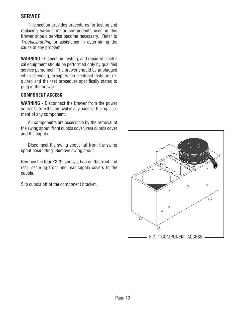 Bunn U3 U3A User Manual | Page 13 / 41