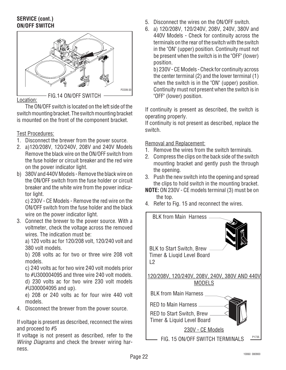 Bunn U3 U3A User Manual | Page 22 / 41