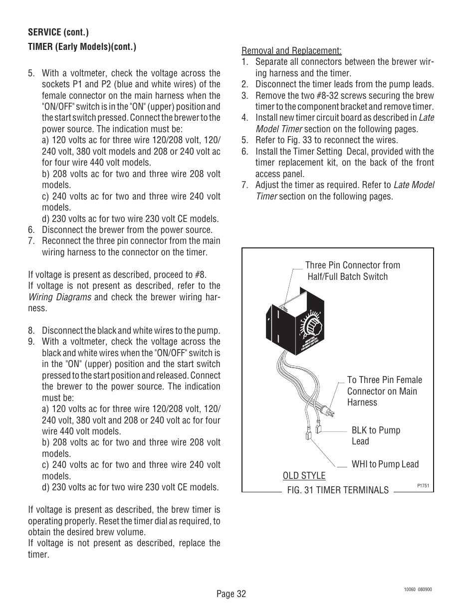 Bunn U3 U3A User Manual | Page 32 / 41