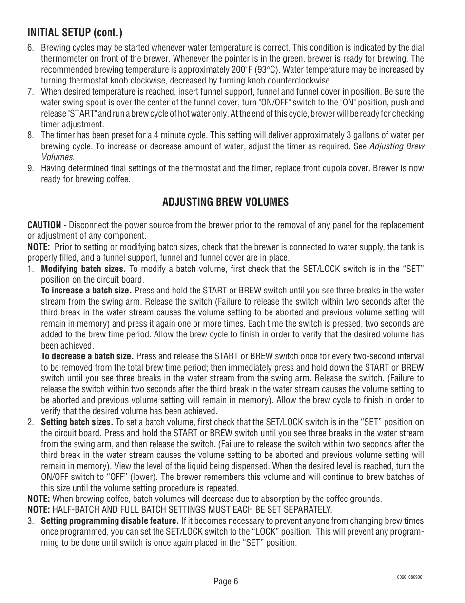 Bunn U3 U3A User Manual | Page 6 / 41