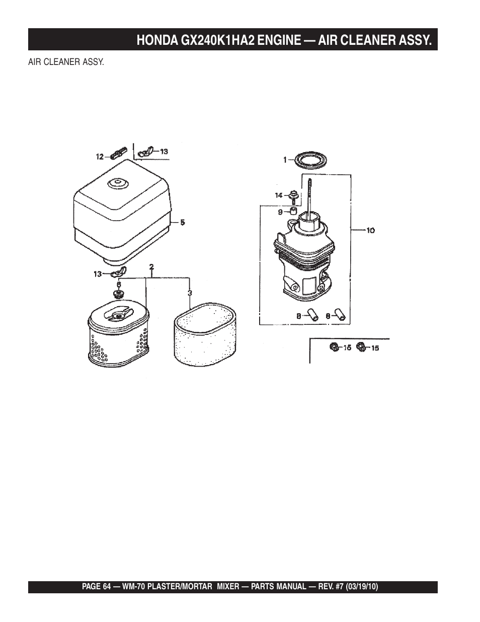 Multiquip WM70P User Manual | Page 64 / 100