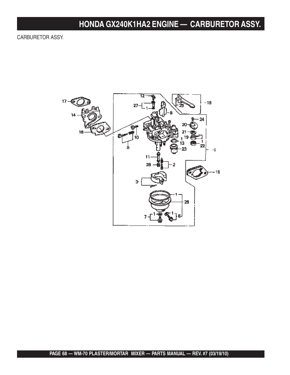 Multiquip WM70P User Manual | Page 68 / 100
