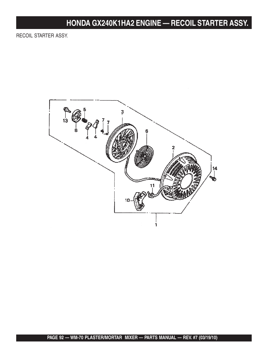Multiquip WM70P User Manual | Page 92 / 100