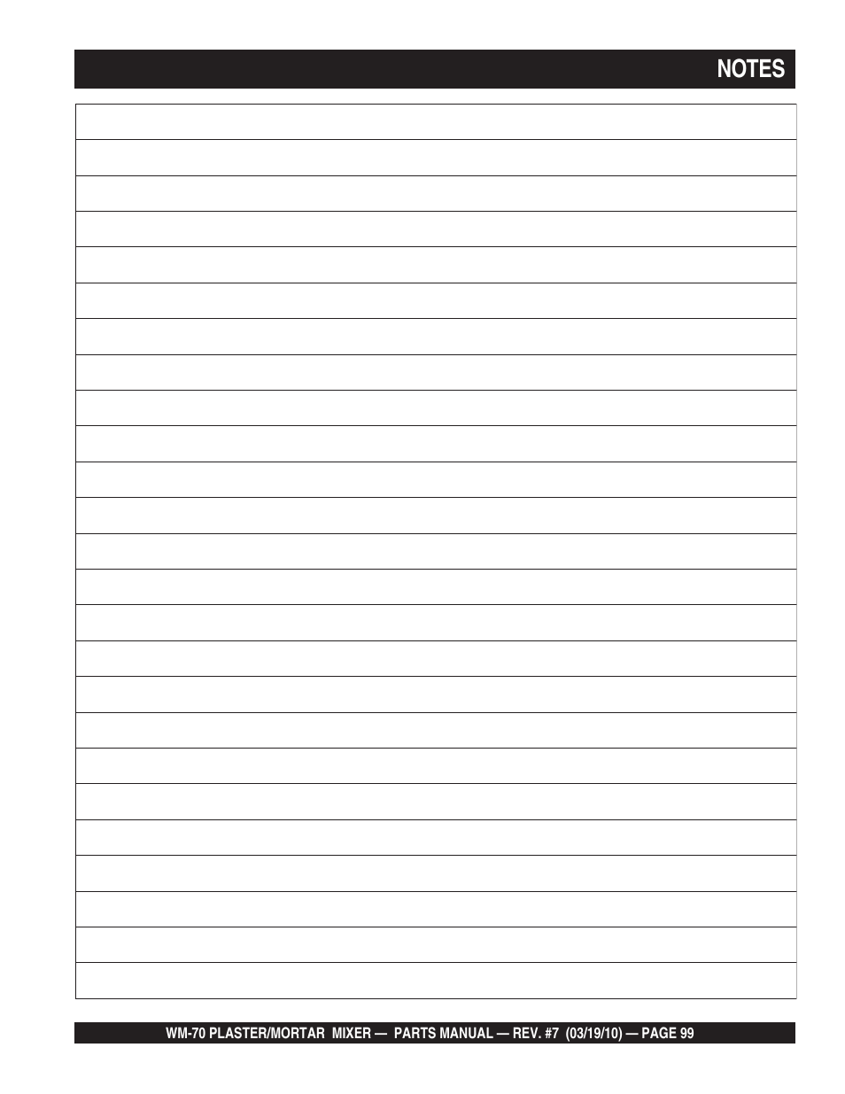Multiquip WM70P User Manual | Page 99 / 100