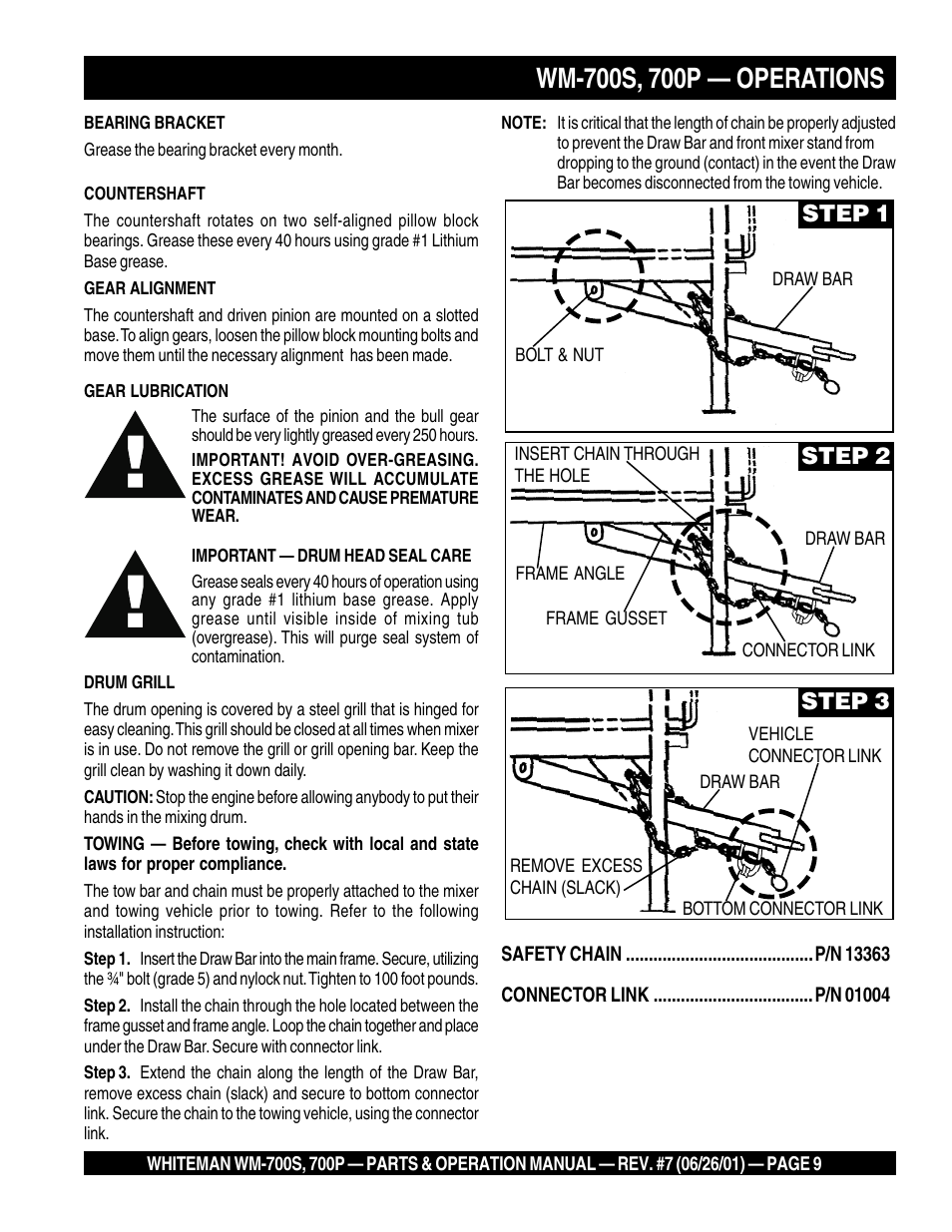 Step 1, Step 3 step 2 | Multiquip WM700P User Manual | Page 9 / 28