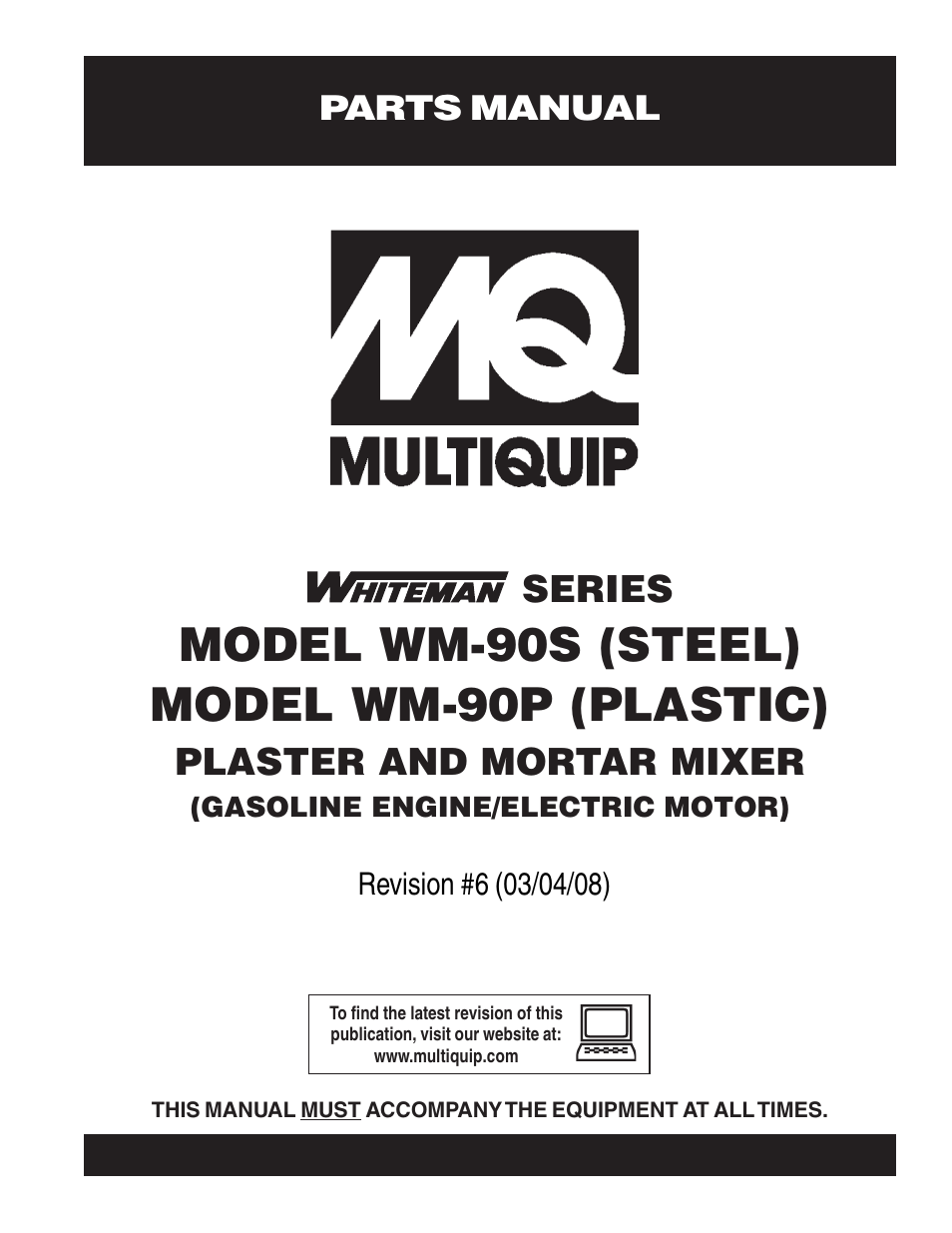 Multiquip WM90P User Manual | 66 pages