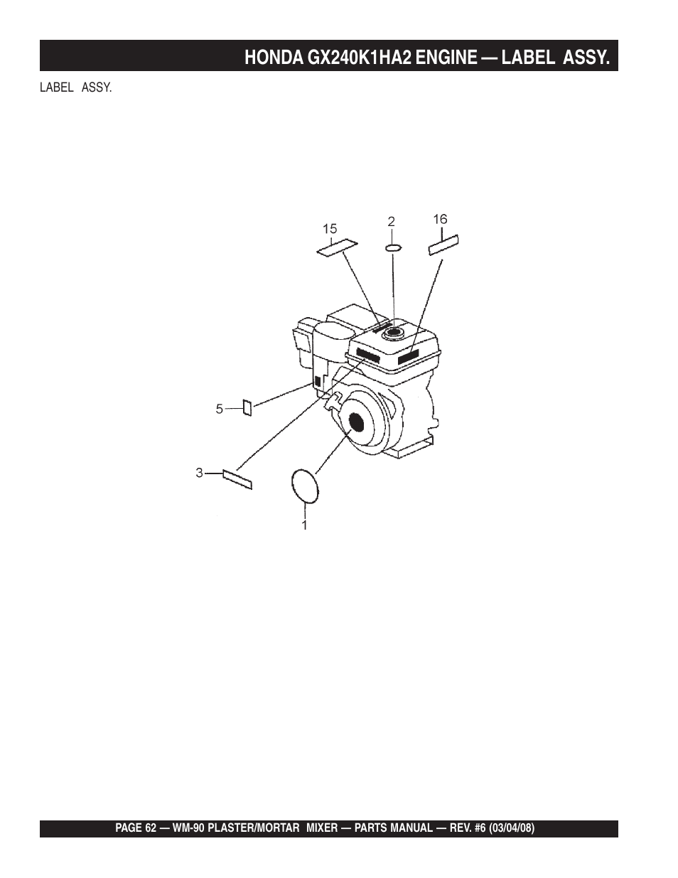 Multiquip WM90P User Manual | Page 62 / 66