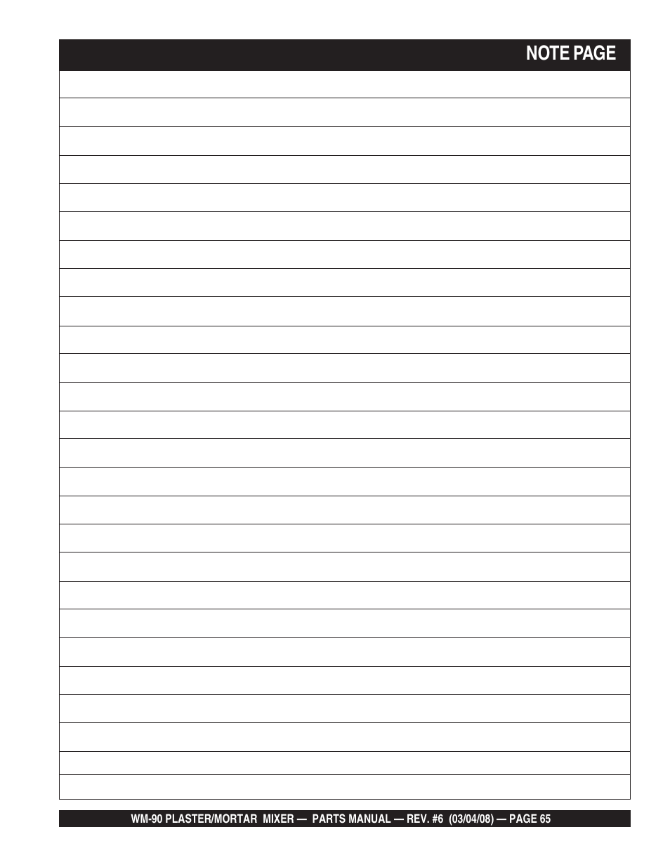Multiquip WM90P User Manual | Page 65 / 66