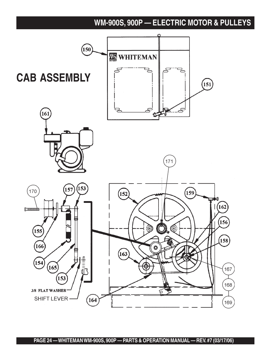 Cab assembly | Multiquip WM900P User Manual | Page 24 / 30