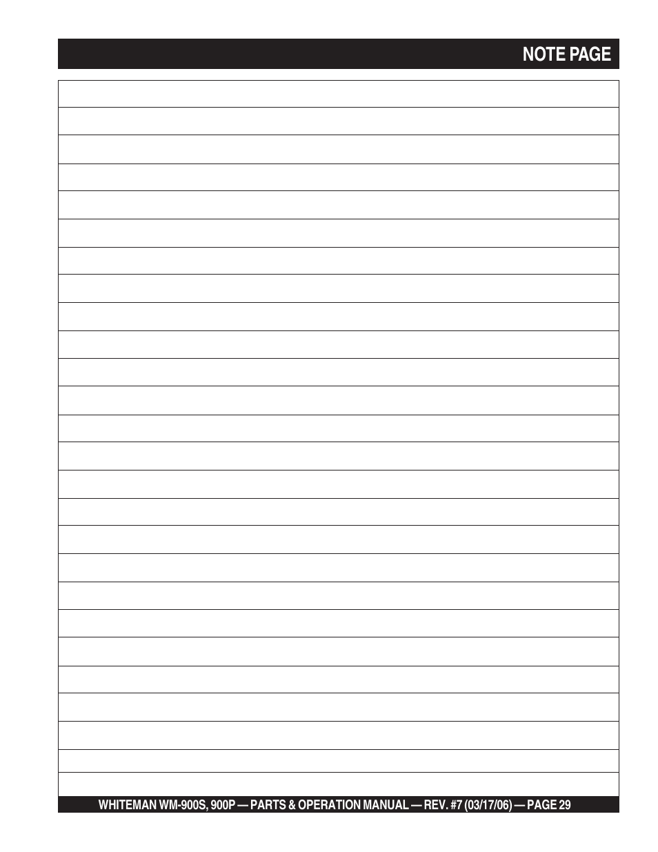Multiquip WM900P User Manual | Page 29 / 30