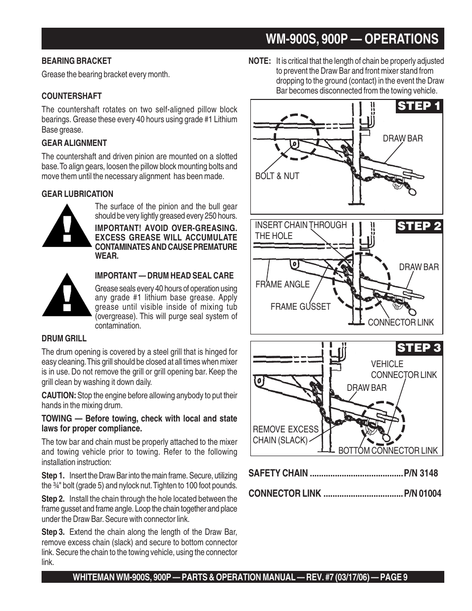 Step 1, Step 3 step 2 | Multiquip WM900P User Manual | Page 9 / 30