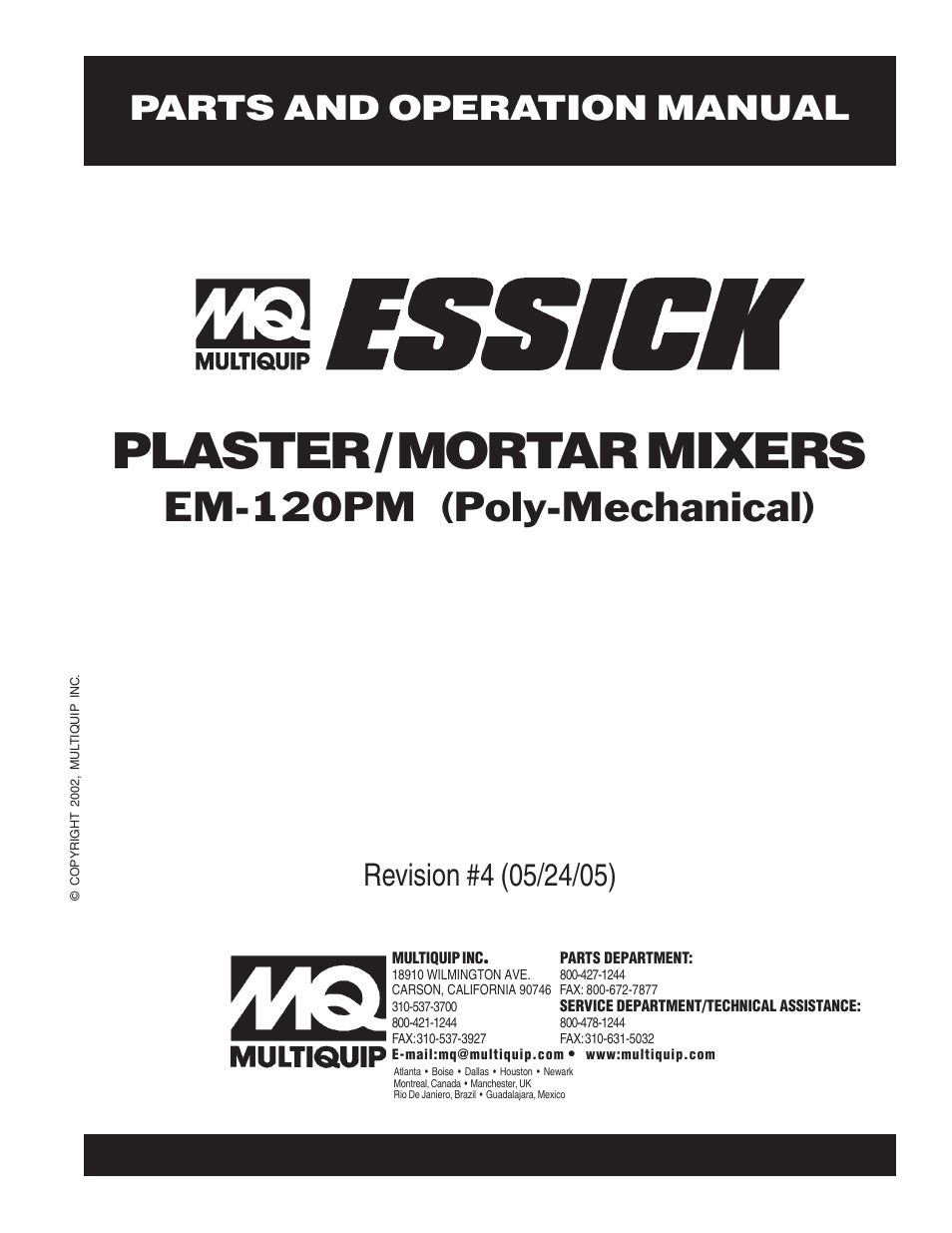 Multiquip EM120PM User Manual | 48 pages