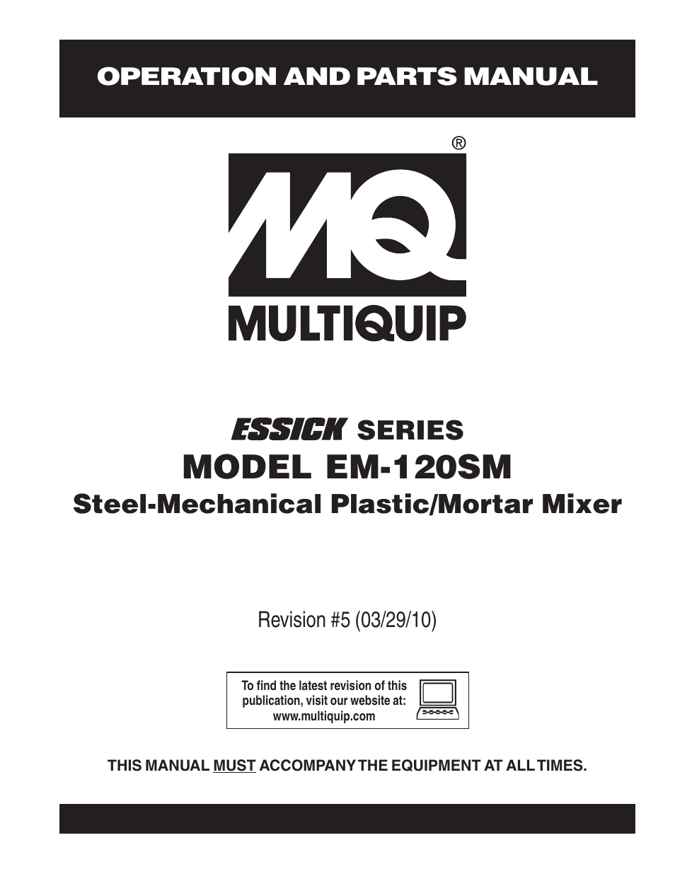 Multiquip EM120SM User Manual | 42 pages