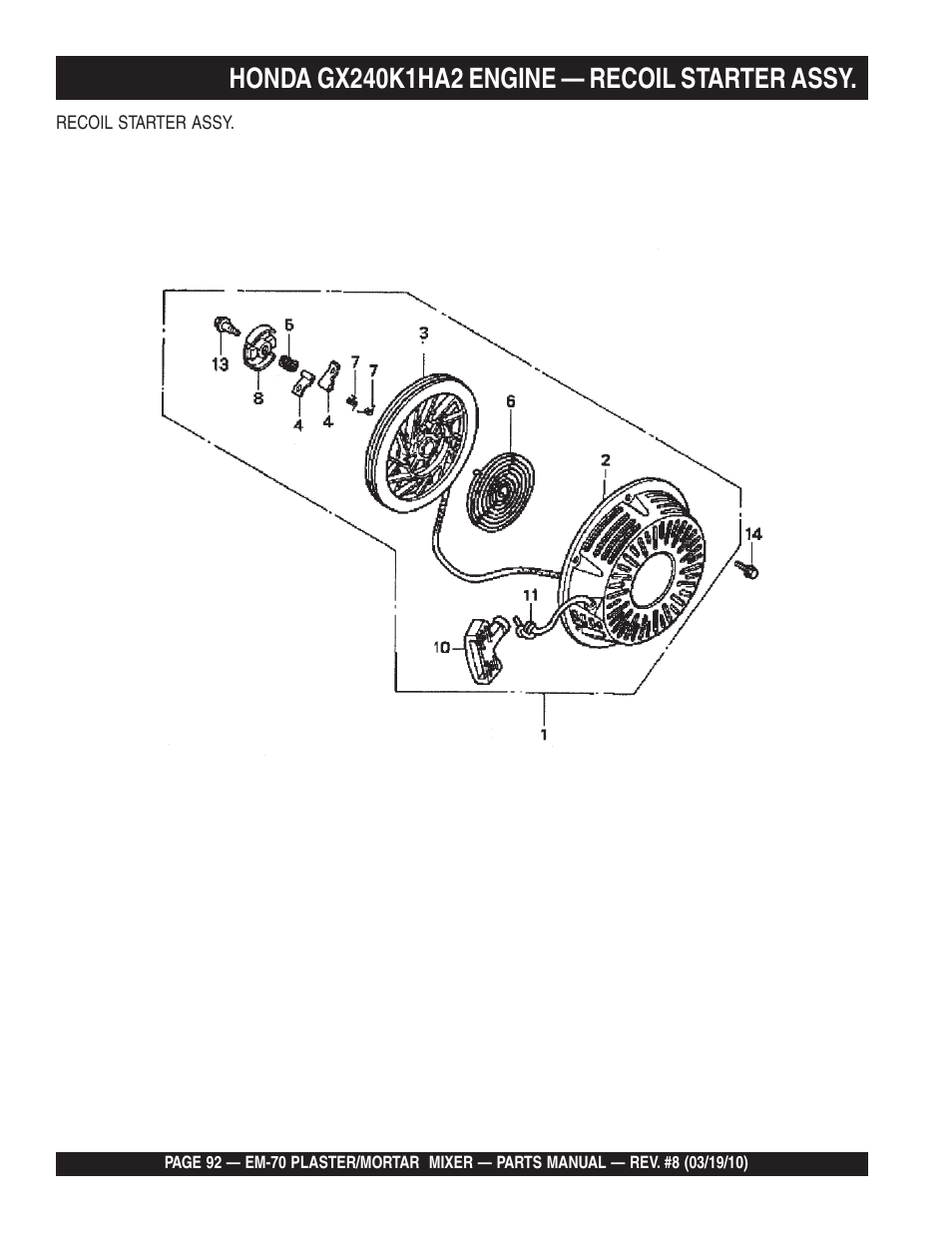 Multiquip EM70P User Manual | Page 92 / 100
