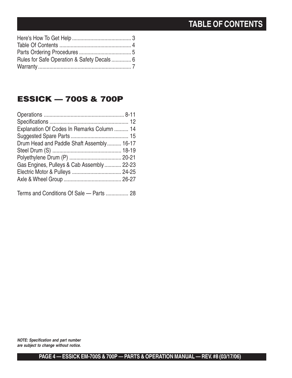 Multiquip EM700P User Manual | Page 4 / 30